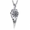 Pendentif viking crane de corbeau gravé du Vegvisir